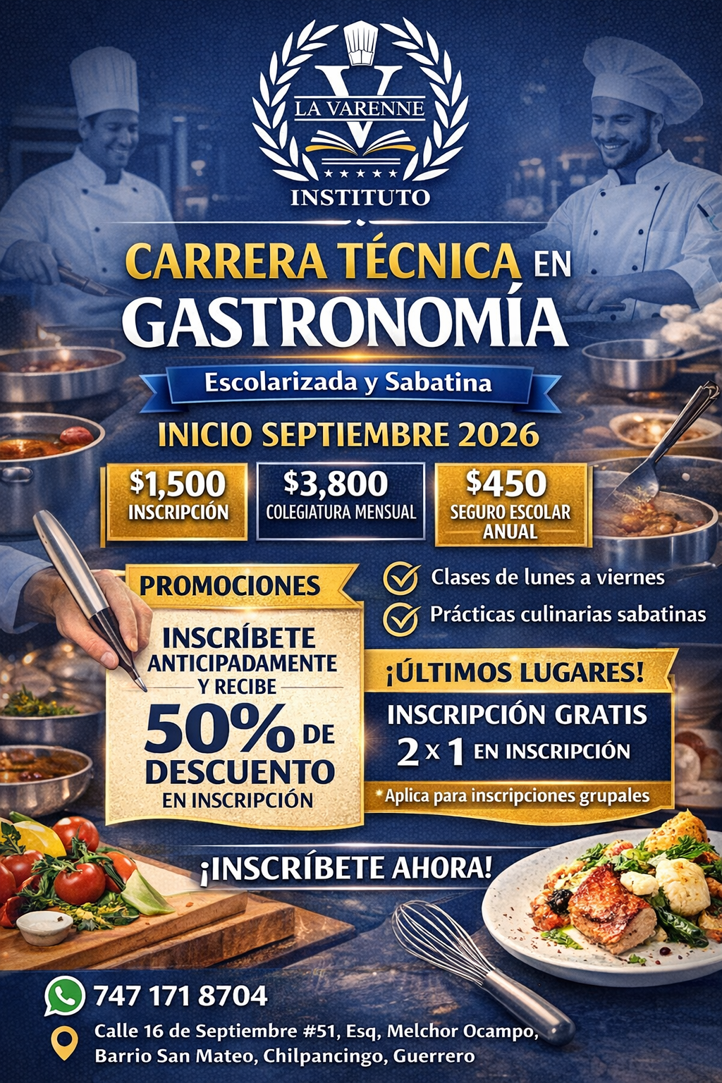 Carrera Técnica en Gastronomía